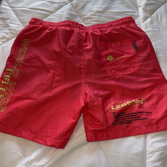 Wise Red Graphic Swim Shorts - Picture 7 of 7